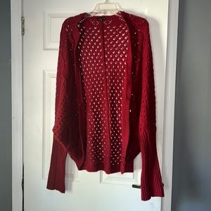 Bat sleeve cardigan sweater